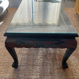 Carved wooden coffee table, Chinese craftsmanship.