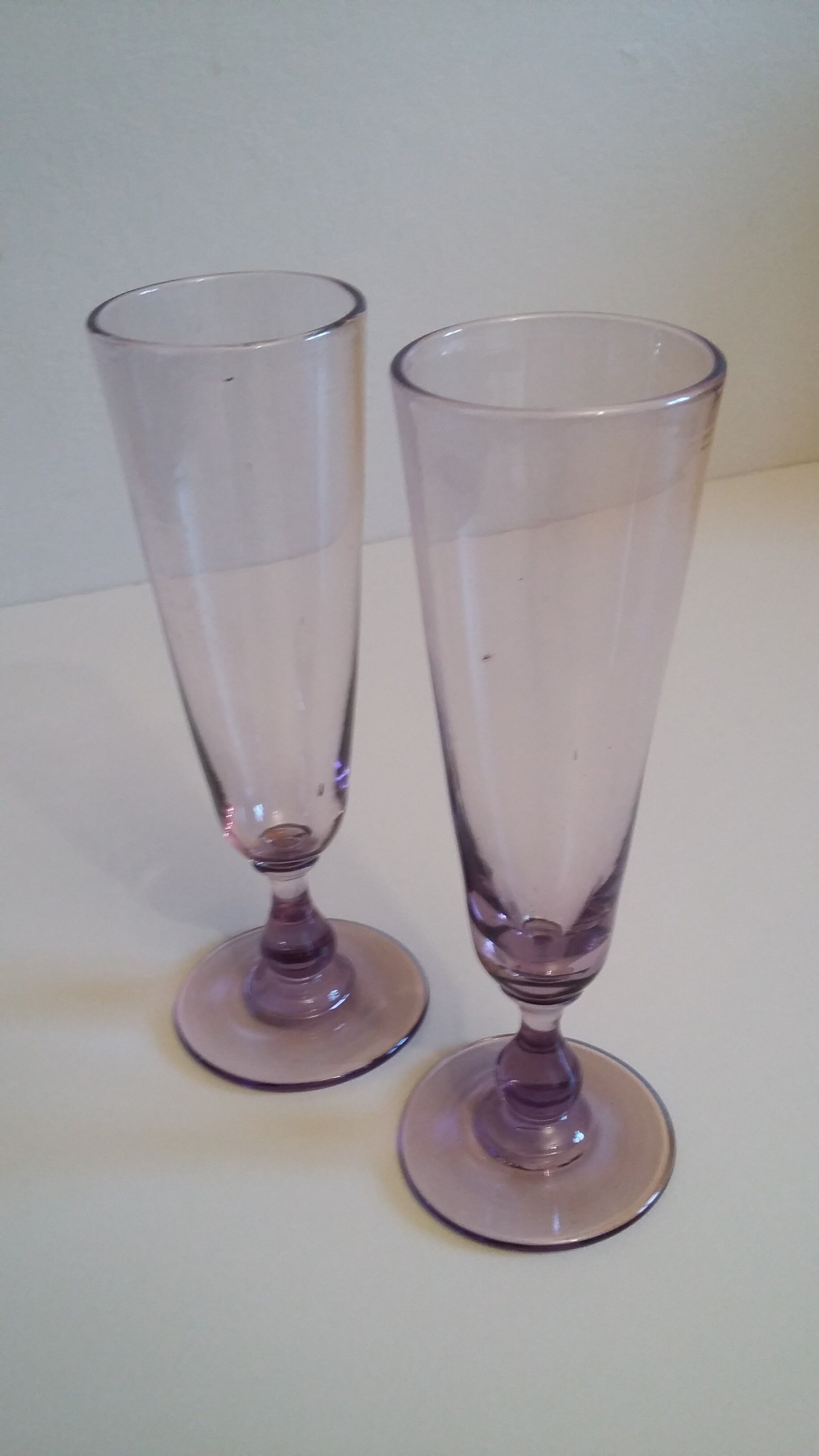 Flûtes à champagne fin 19è siècle