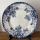 Ancienne assiette faïence St Amand fruits bleu