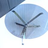 Table de salon verre et chrome