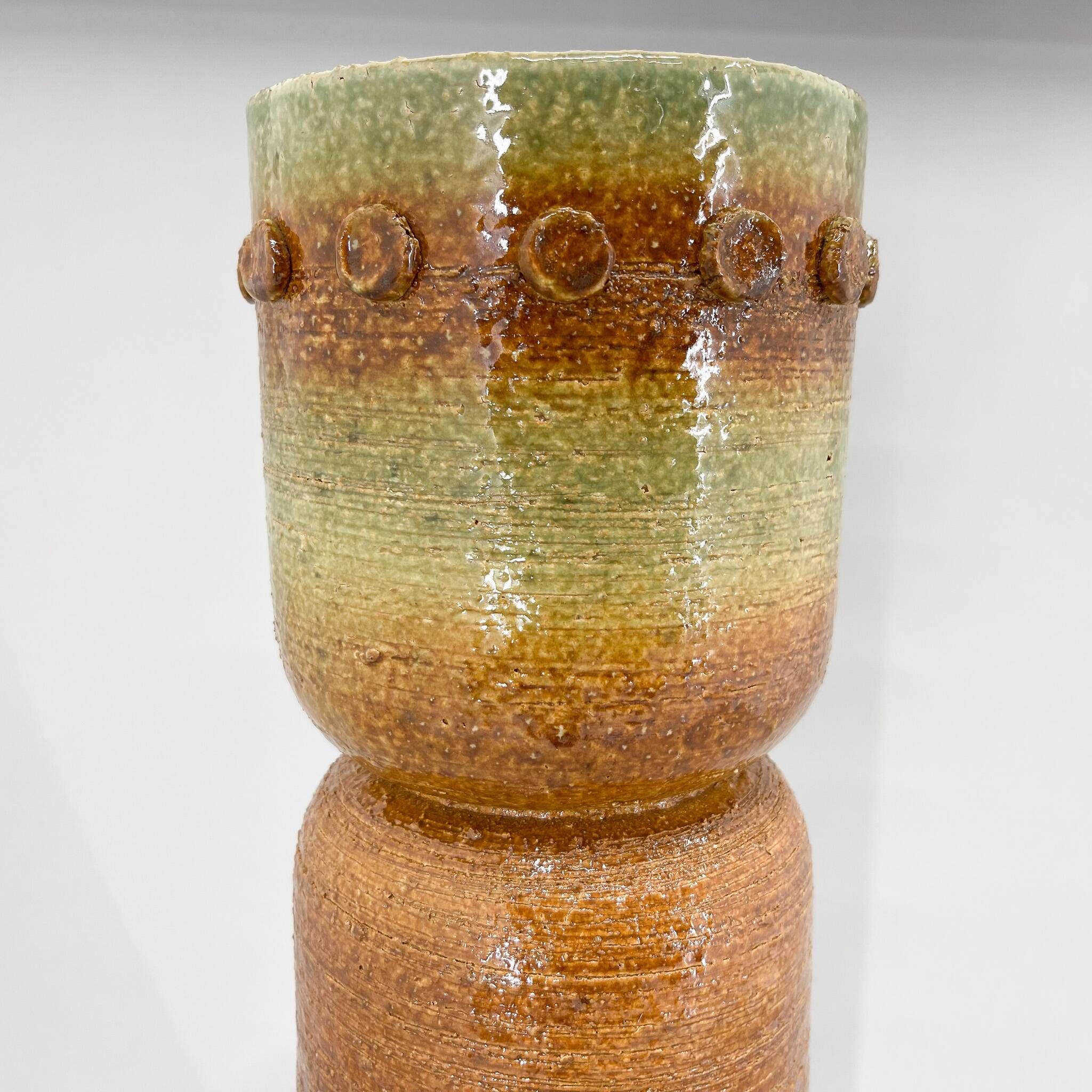 Artistic Mid-Century Ceramic Vase, Czechoslovakia