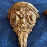 Pair of gilded wooden console tables