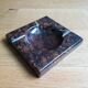 Square ashtray in polished marble