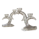 Pair of glass candle holders 70s