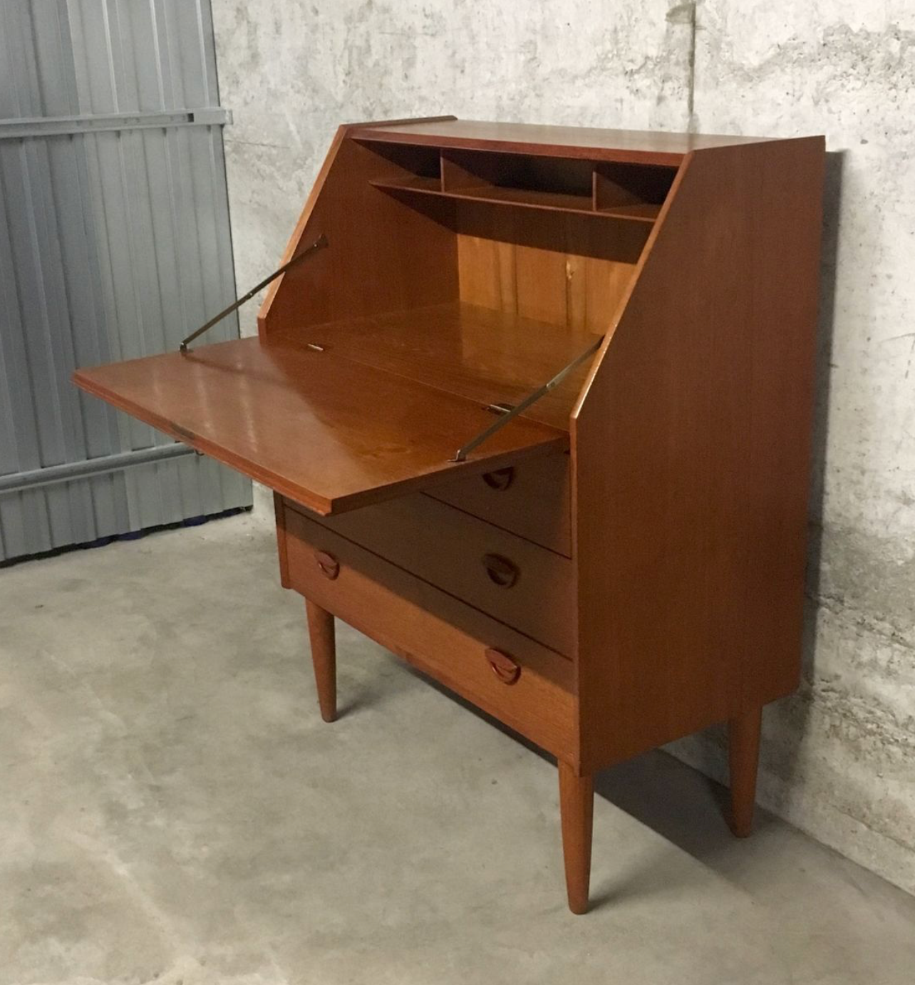 Teak Secretaire by Kai Kristiansen for Feldballes Møbelfabrik, 1960s