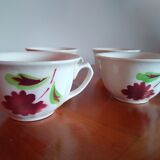 4 tasses anciennes Granit porcelaine