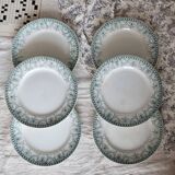 6 assiettes à dessert vintage - Terre de fer - Moulin des Loups - Modèle Wi