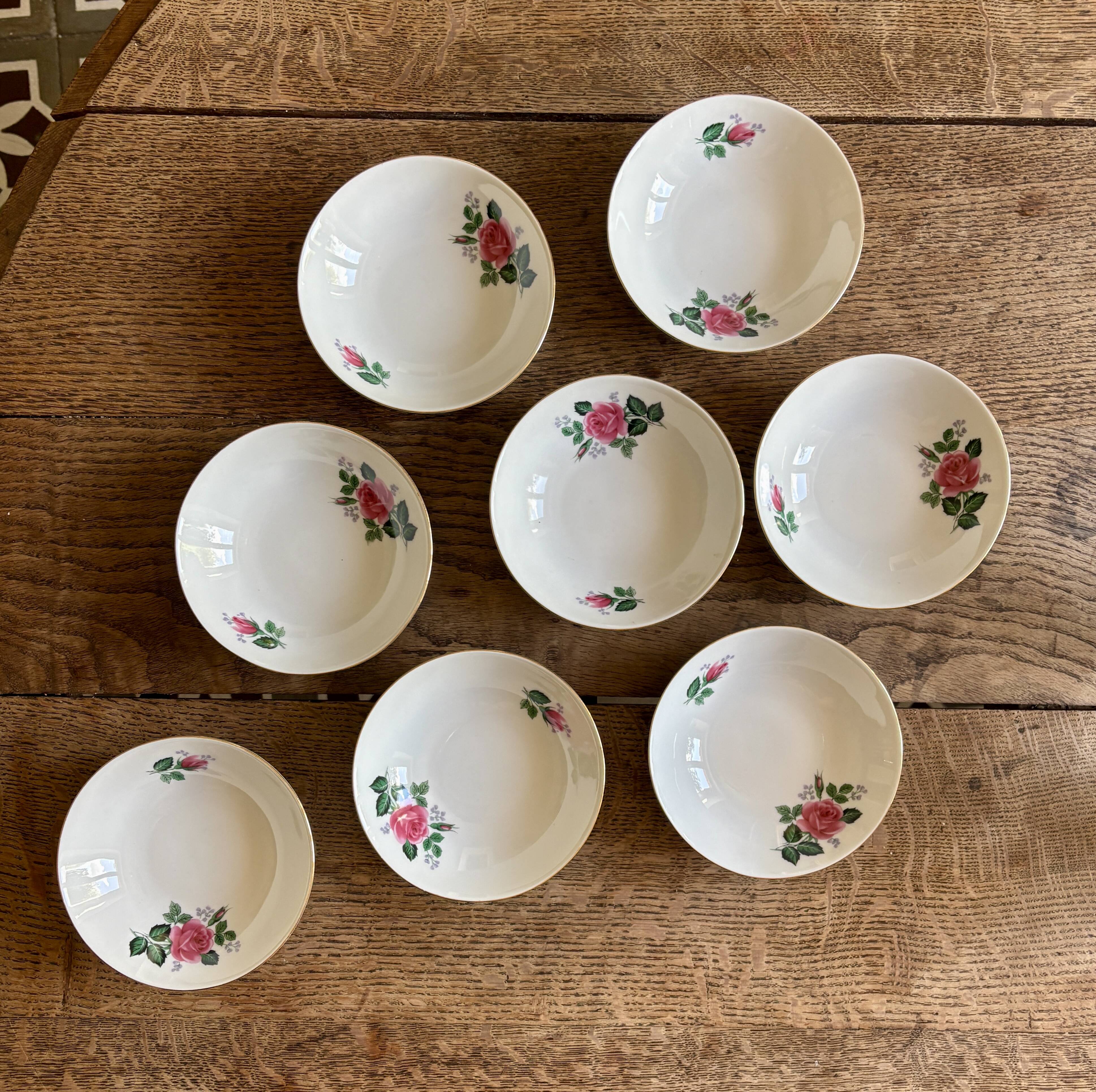 Set of 8 vintage porcelain ramekins
