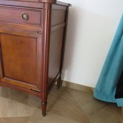 Louis XVI-style sideboard - 1 drawer - fluted legs - mahogany - solid wood
