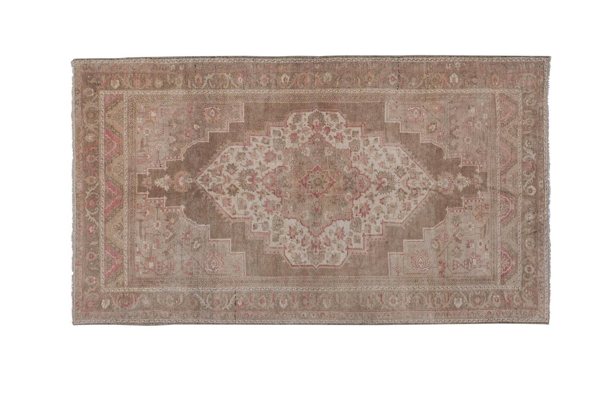 Vintage Turkish handmade rug 203x358 cm