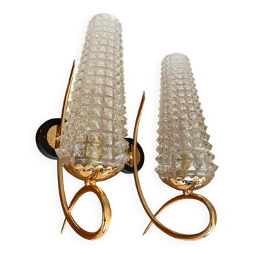Pair of Arlus wall lights 1960