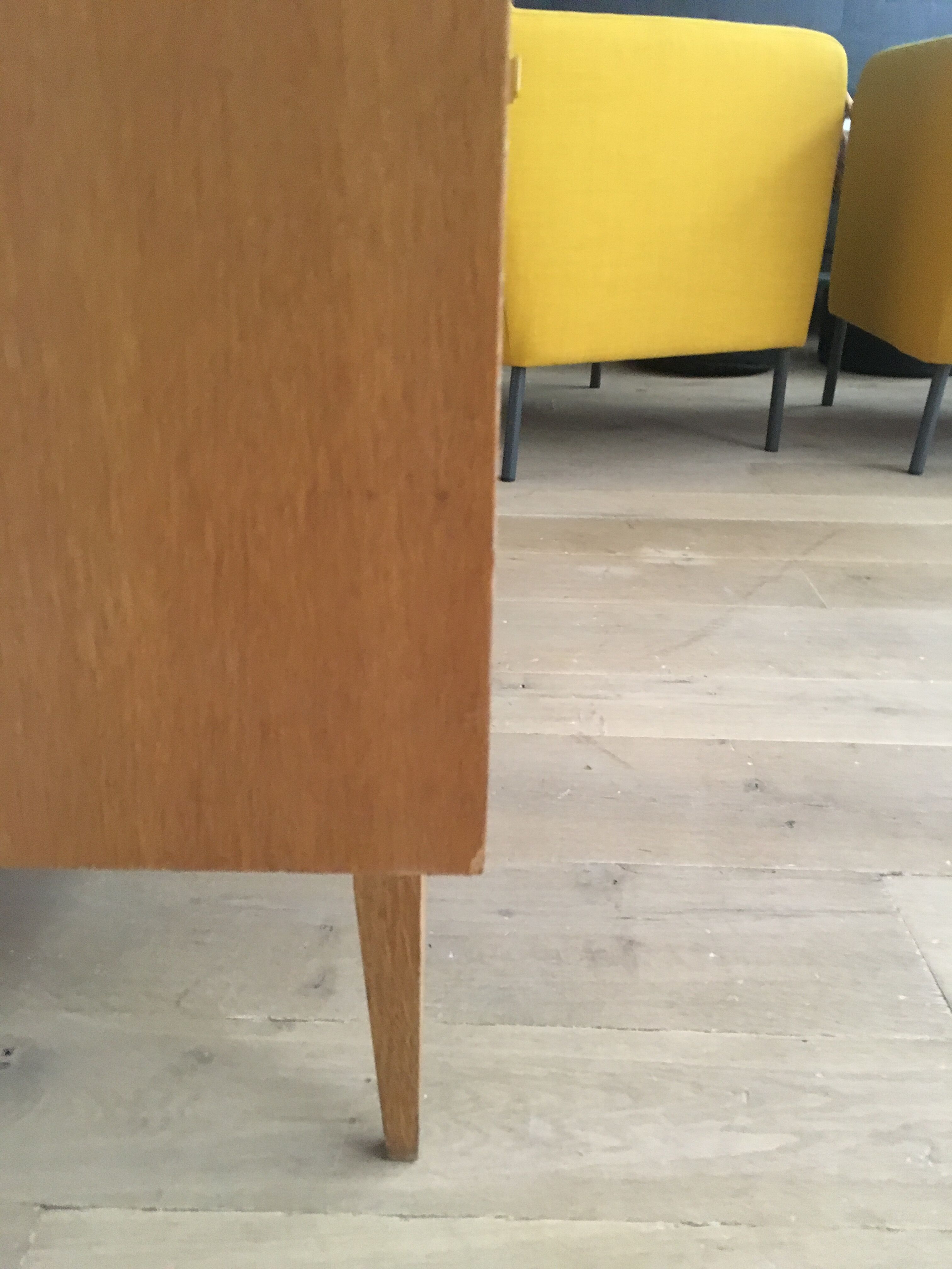 Bookcase with compass feet