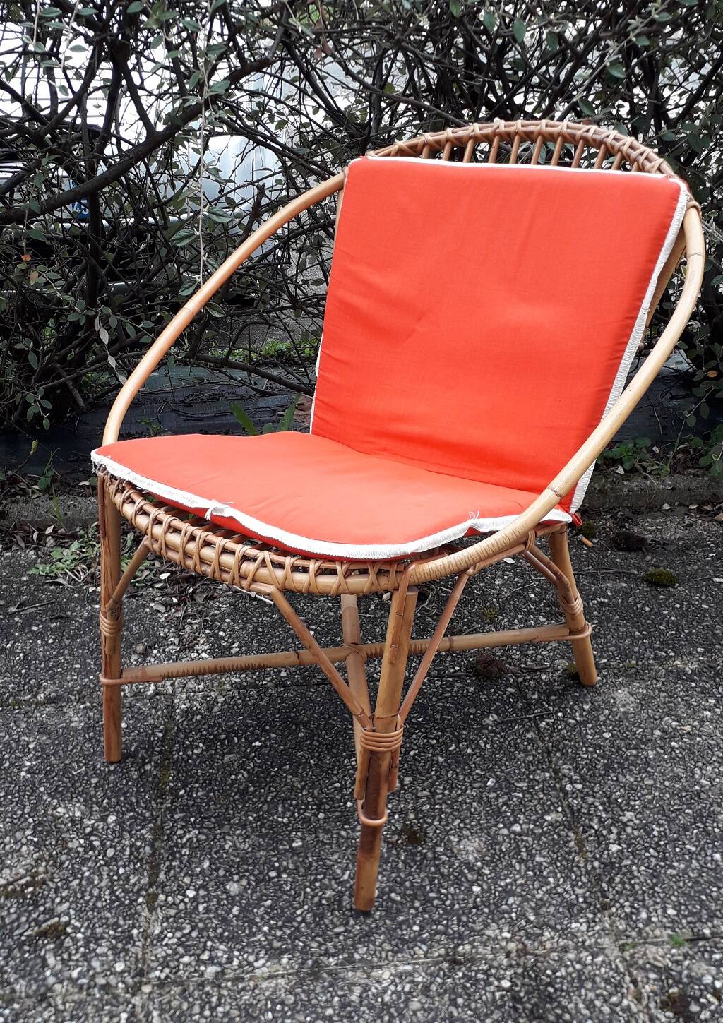 Rattan armchair