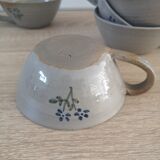 1 lot of 5 Vintage glasses sandstone cups