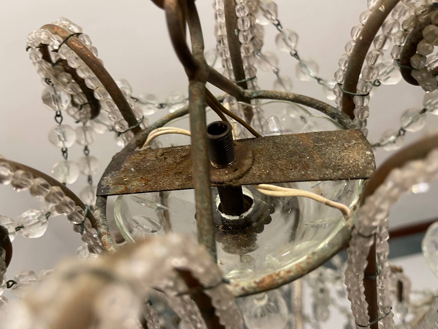 Vintage Crystal Beaded Chandelier