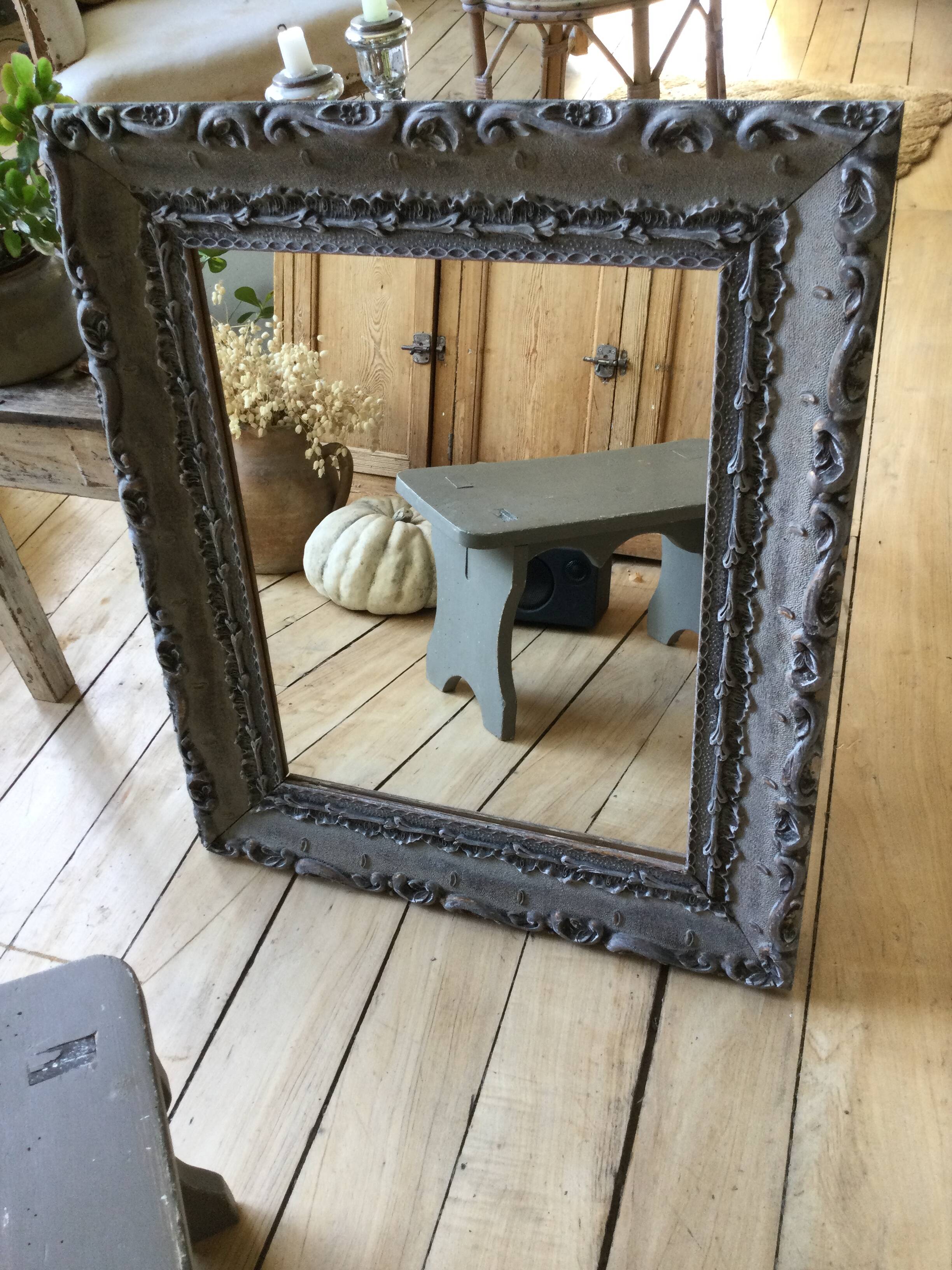 Antique patinated mirror