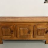 1950s Brutalist Sideboard in Solid Elm