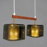 Scandinavian glass pendant lamp Carl Fagerlund for Orrefors