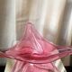 Triangular cut in val st lambert crystal of pink purple color