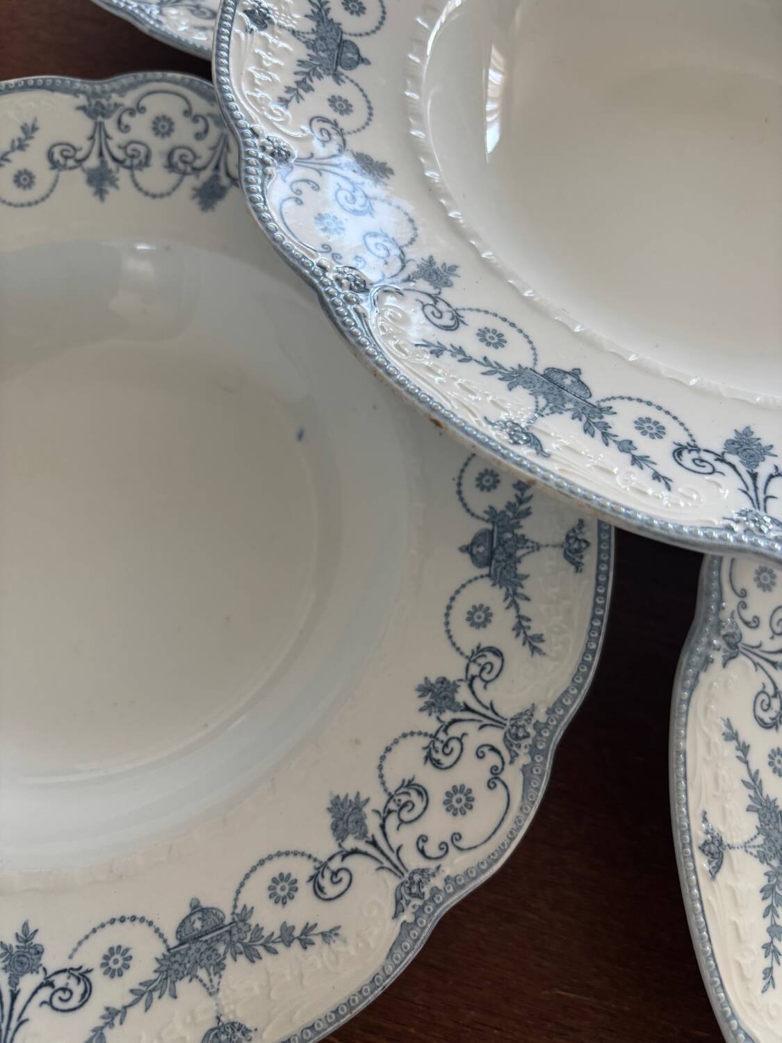 Set of 8 Royal Doulton England soup plates – Josephine model