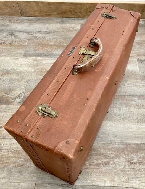 Old brown suitcase