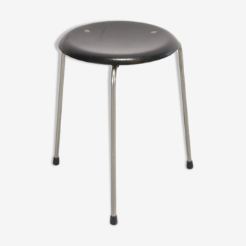 Tabouret d'Arne Jacobsen noir ancien