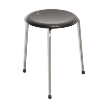 Very early edition Arne Jacobsen DOT stool model 3170 by Fritz Hansen