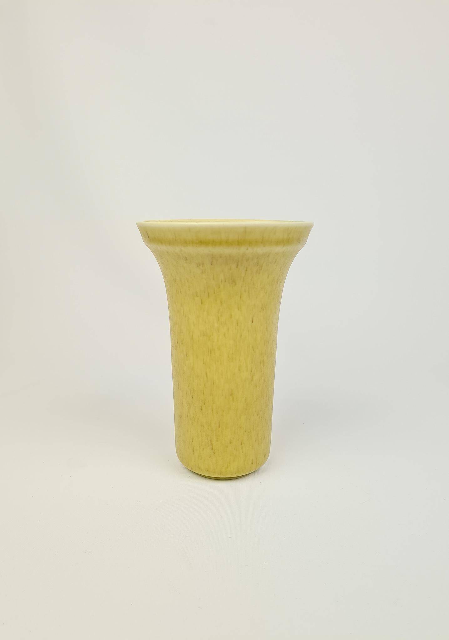 Mid-century modern set of 3 ceramic vases by Rörstrand, Gunnar Nylund, Sweden.