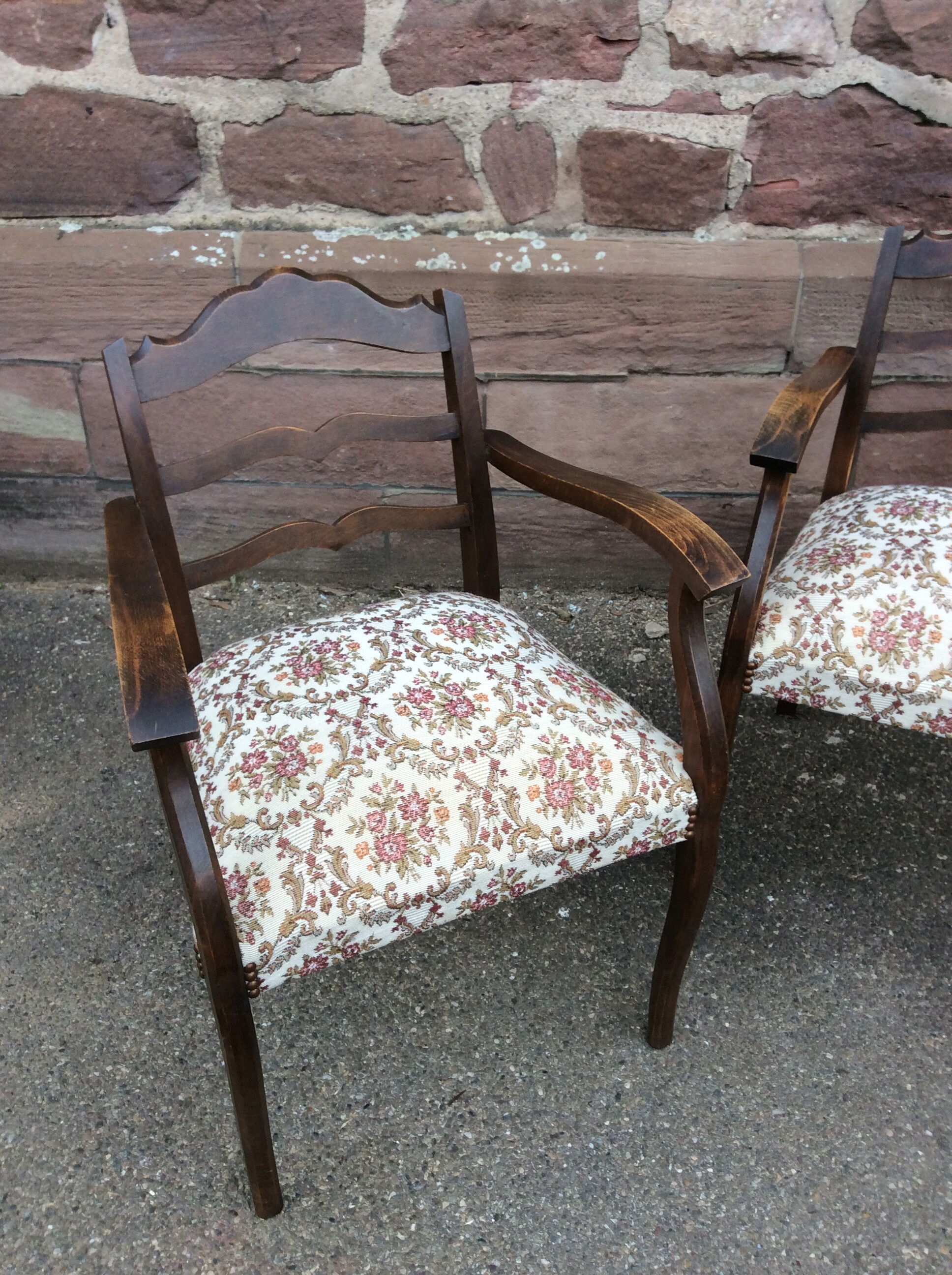 French lounge armchairs, 1950s, set of 2