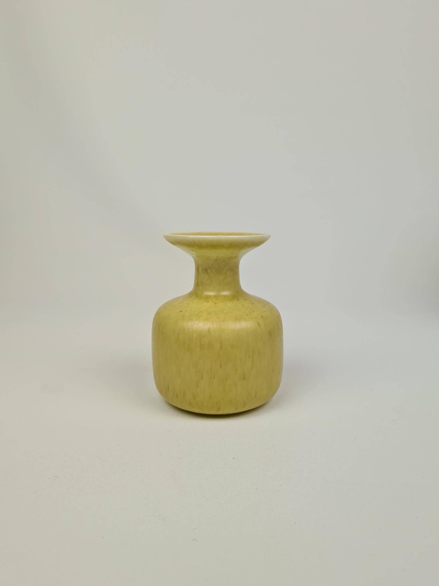 Mid-century modern set of 3 ceramic vases by Rörstrand, Gunnar Nylund, Sweden.