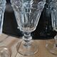 4 thick glass stemmed glasses