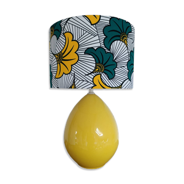 lampe vintage peps irrésistible, imprimé wax fleurs  stylisées