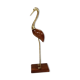 Blue heron of the 60s-70s in brass and rosewood and teak