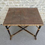 Bamboo and rattan table from the Perret & Vibert house, late 19th century.