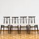 Chaises de salle à manger vintage par M. Zieliński, Pologne, années 1960, lot de 4