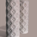 Pair of white Manises pottery pieces, 50´s