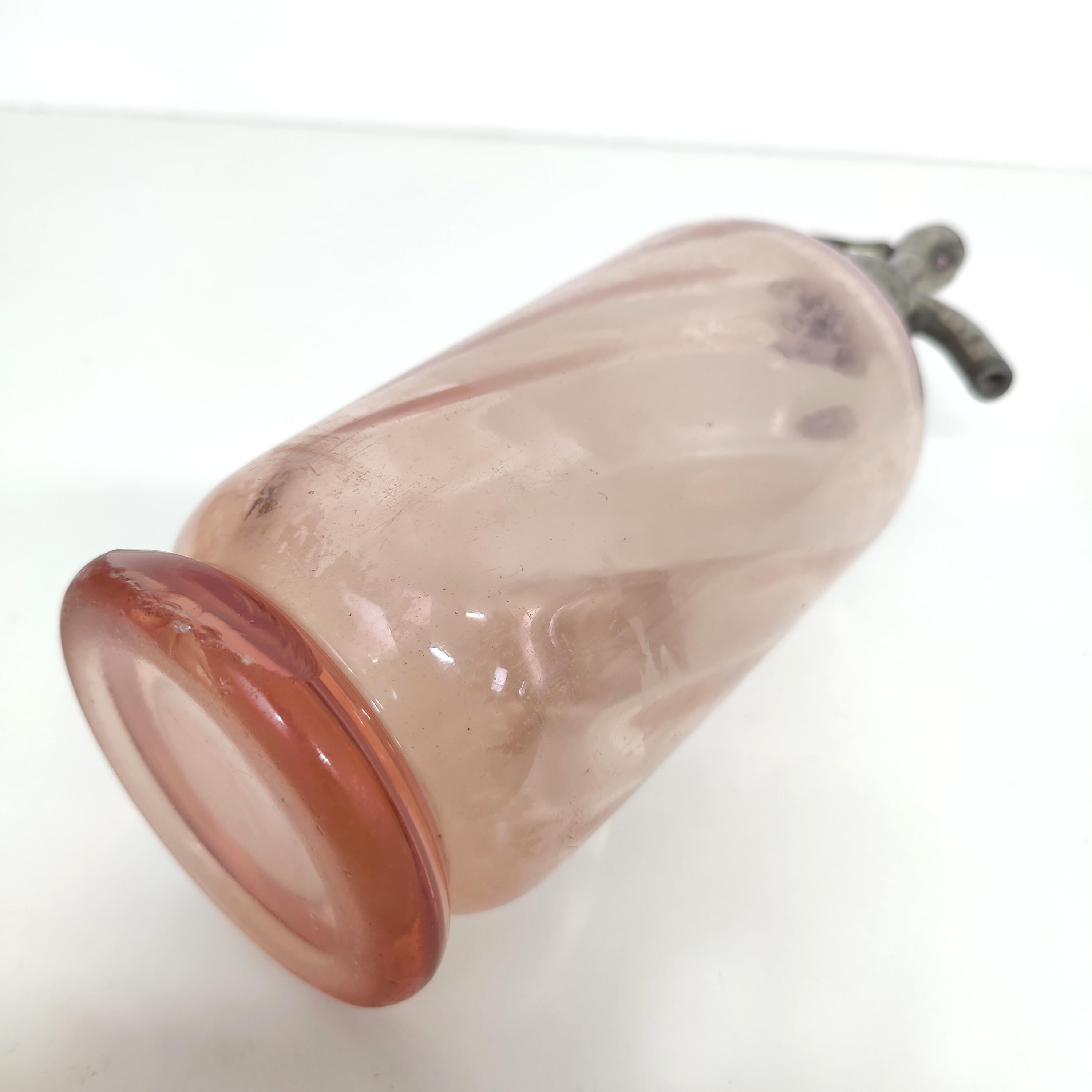 Siphon bistrot glass relief pink Machecoul Loire Atlantique