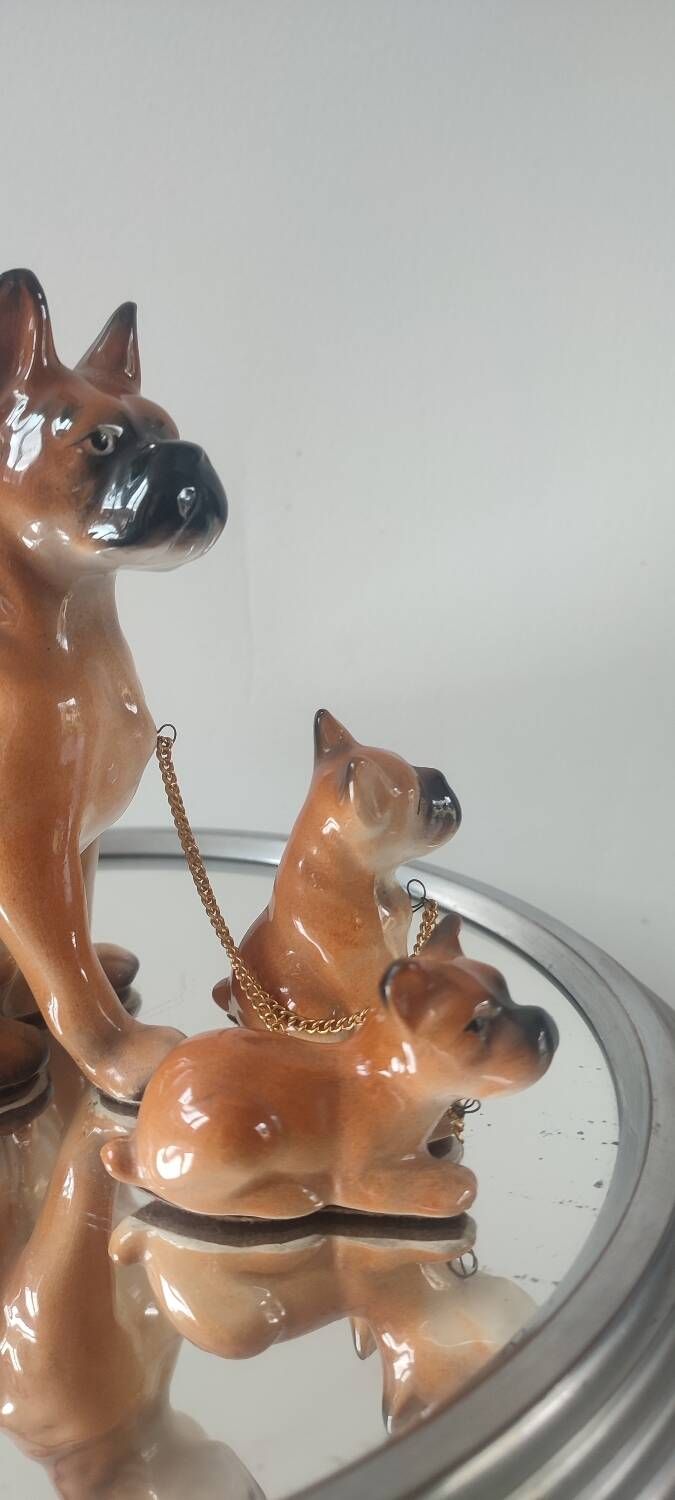 Vintage Ceramic Boxer Family (1950s/60s)