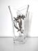 Vase en verre avec application de fleurs en métal