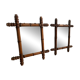 Pair of wooden mirrors from the 1940s.