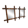 Pair of wooden mirrors from the 1940s.