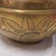 Brass cache-pot with floral pattern, Art Nouveau style.
