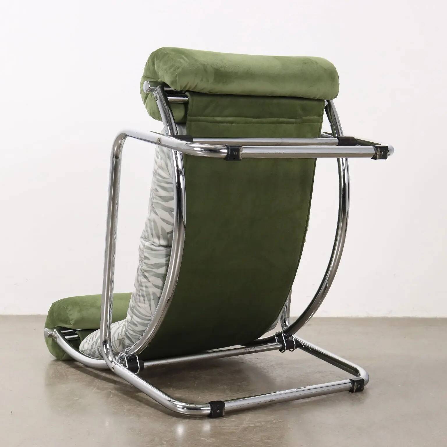 Fauteuil vintage Jungle Collection en velours, Italie, années 1960
