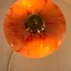 Pair of Art Deco mushroom table lamps, pink Clichy glass