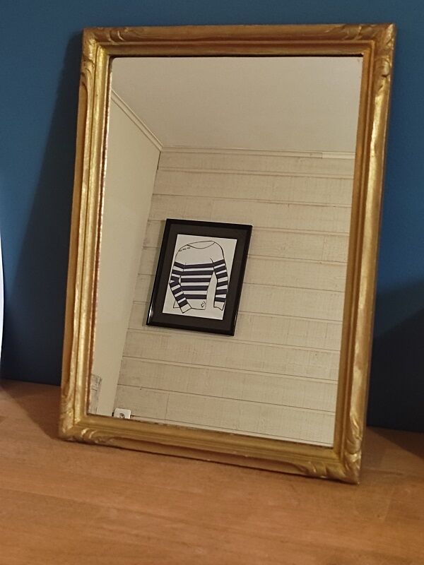 Mirror solid wood frame carved gilded