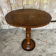 Table Appoint Guéridon Oval Ancien Bois Tourné Vintage #E327