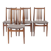 Set of 4 Vintage Rosewood Dining Chairs, German Mid-Century Modern, 1960s,