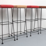 Set of 4 bar-stools Wire 1960s