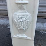 Old carved wooden fireplace