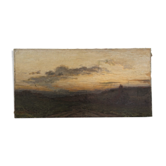 Oil on canvas, landscape, Gaston Bouy